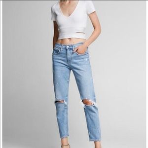 Zara Slim Boyfriend Jean in Beach Blue